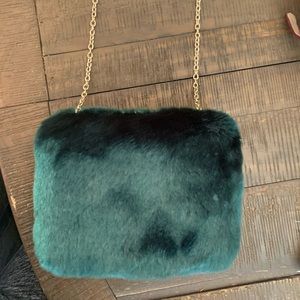 Baublebar green fur bag